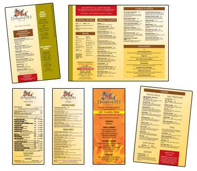 Room Service and Restaurant Menus